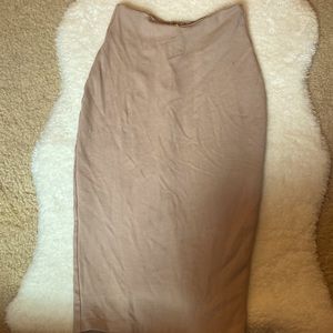 🚛 Windsor Crème/ Taupe MIDI Skirt